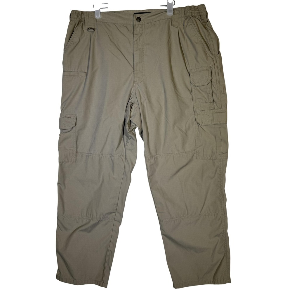 5.11 Tactical Pants Mens 42x30 Khaki Ripstop Cargo Elastic Waist CCW D-Ring